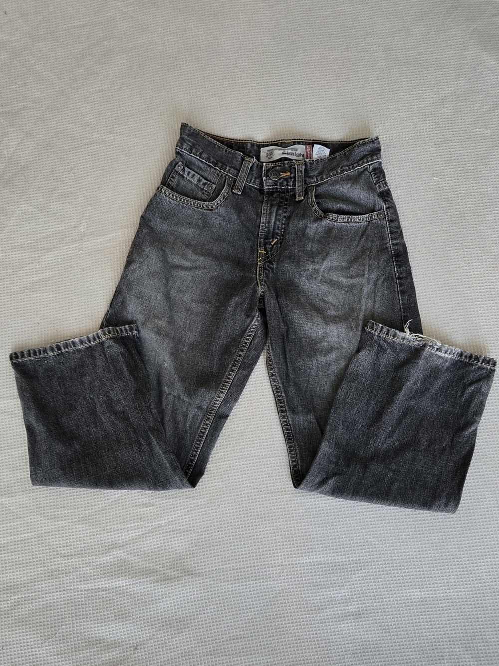 Levi's 569 Loose Straight Black Jeans Kids Size 8